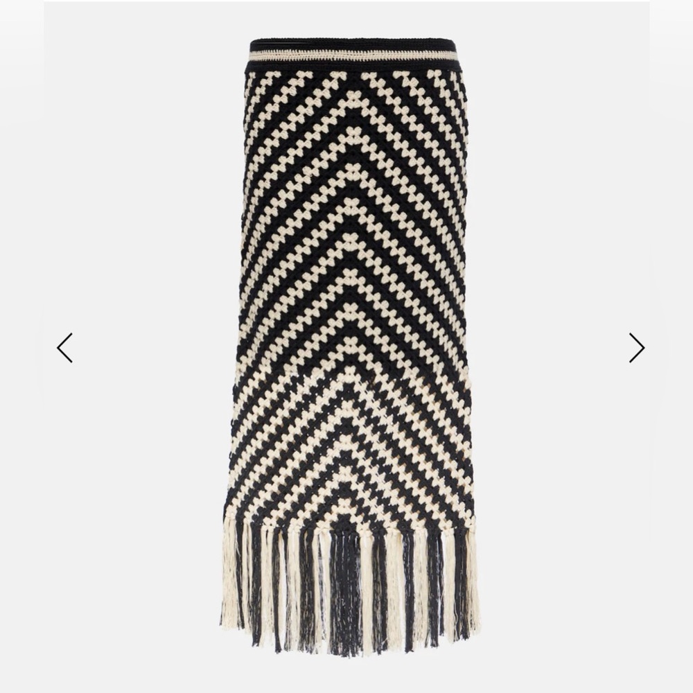 Zimmermann Halliday Crochet Cotton Midi Skirt